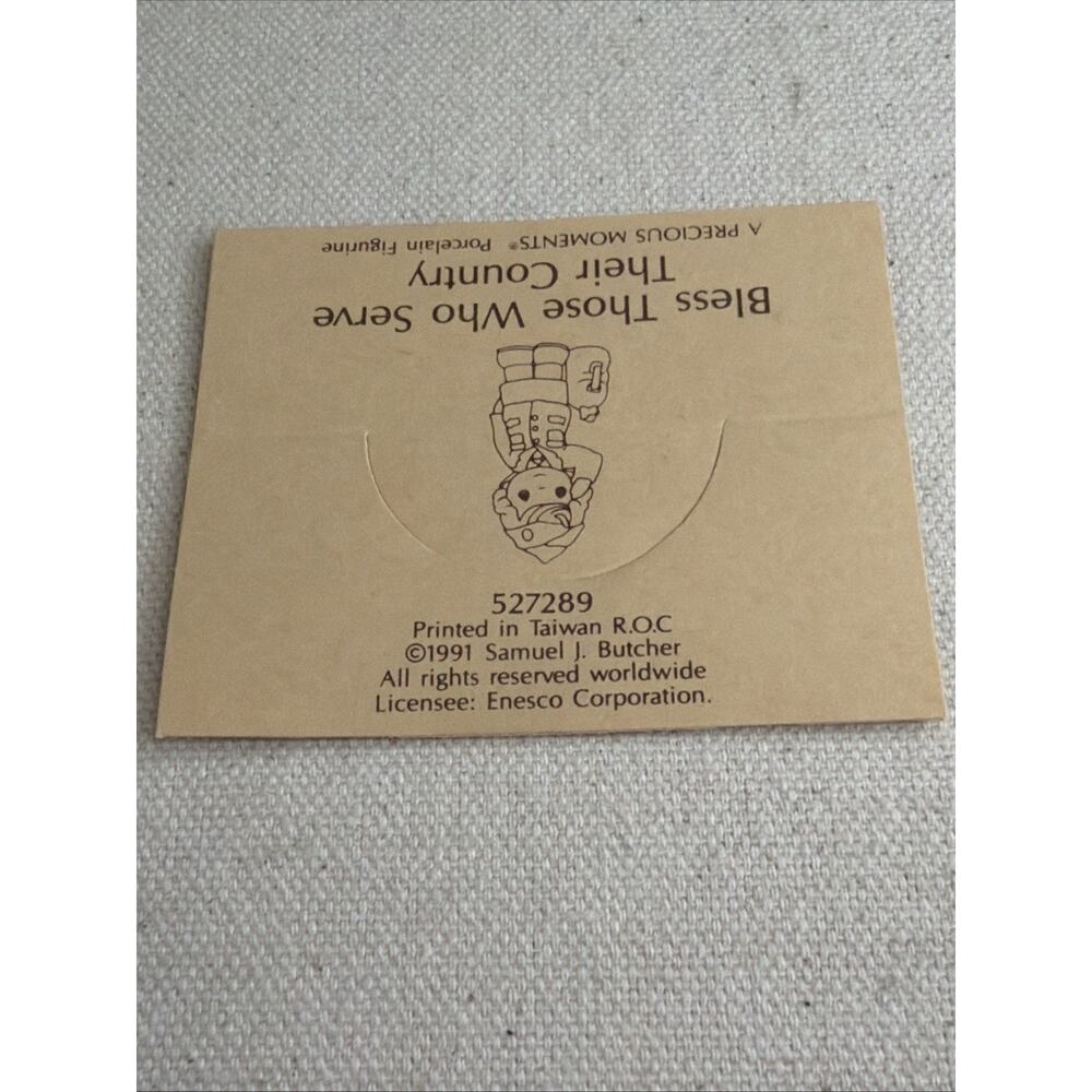 Bless Those Who Serve Their Country 527289/527297 Precious Moments 1991 Set of 2 - Picture 11 of 11